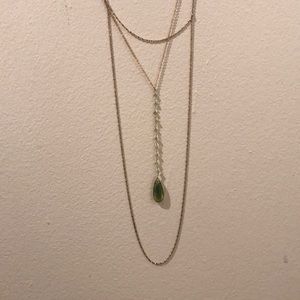 Anthropologie Gold 3 Tier Necklace